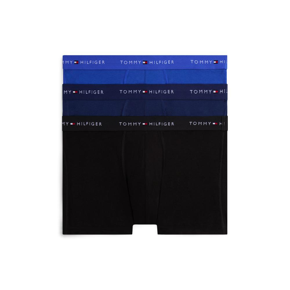 Tommy Hilfiger 3-Pack Logo Waistband Blue Trunks